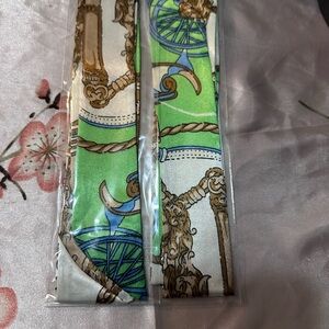 Colorful twilly Scarf set with Nautical Print